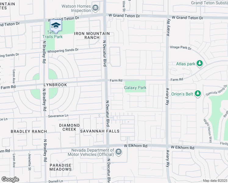 map of restaurants, bars, coffee shops, grocery stores, and more near 4730 Flower Moon Avenue in North Las Vegas