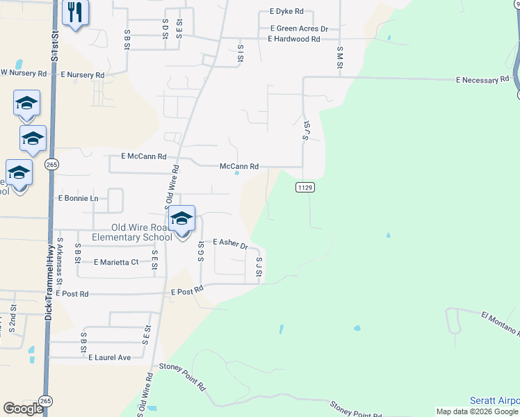 map of restaurants, bars, coffee shops, grocery stores, and more near 834 McCann Road in Rogers