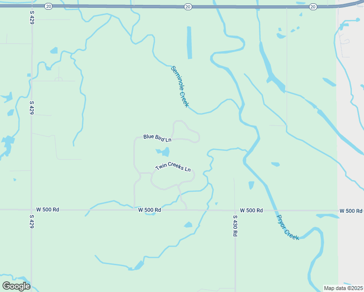 map of restaurants, bars, coffee shops, grocery stores, and more near 334 Twin Creeks Lane in Pryor
