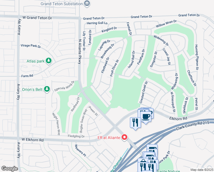 map of restaurants, bars, coffee shops, grocery stores, and more near 3311 Fire Eye Way in North Las Vegas