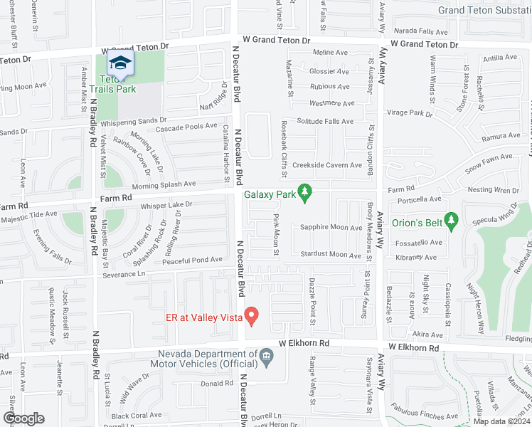 map of restaurants, bars, coffee shops, grocery stores, and more near 4655 Blaise Avenue in North Las Vegas