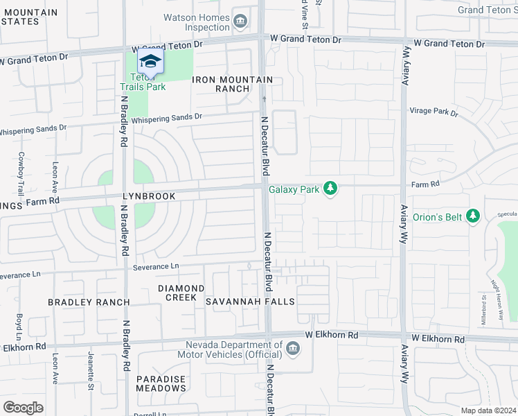 map of restaurants, bars, coffee shops, grocery stores, and more near 7554 Catalina Harbor Street in Las Vegas