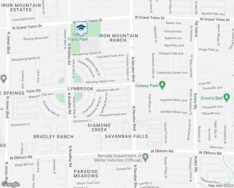 map of restaurants, bars, coffee shops, grocery stores, and more near 4912 Pounding Surf Avenue in Las Vegas