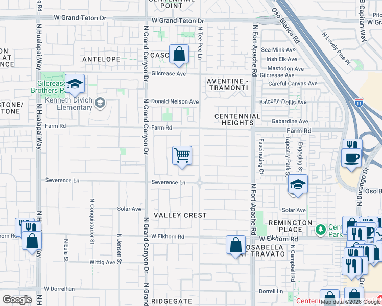 map of restaurants, bars, coffee shops, grocery stores, and more near 9408 Forest Edge Avenue in Las Vegas