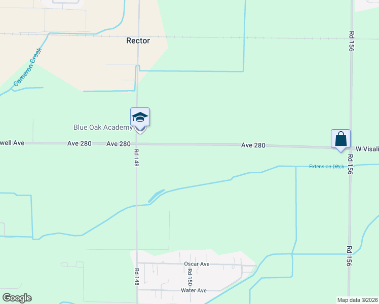 map of restaurants, bars, coffee shops, grocery stores, and more near 15093 Avenue 280 in Visalia