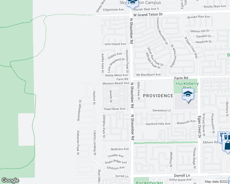map of restaurants, bars, coffee shops, grocery stores, and more near 10723 Smithtown Avenue in Las Vegas