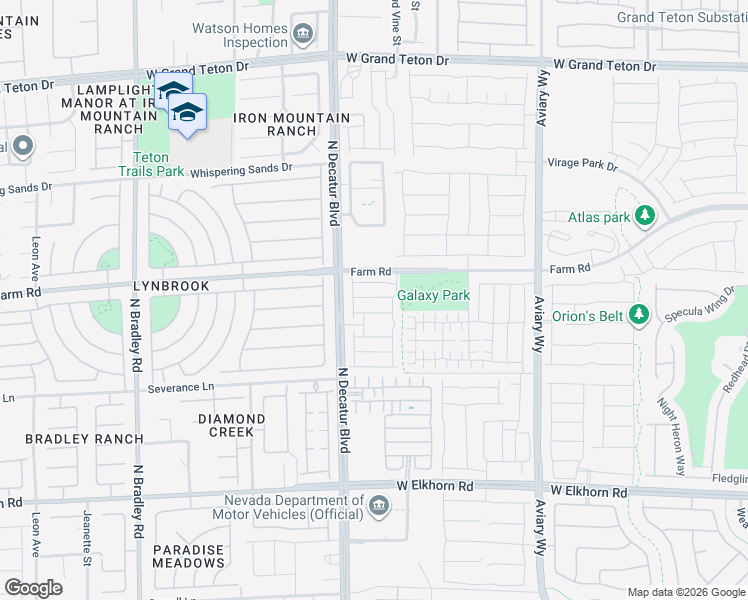 map of restaurants, bars, coffee shops, grocery stores, and more near 4720 Frasers Owl Ave in North Las Vegas