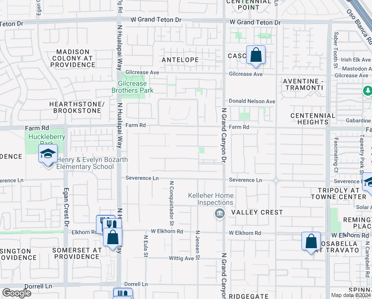 map of restaurants, bars, coffee shops, grocery stores, and more near 9713 University Ridge Avenue in Las Vegas