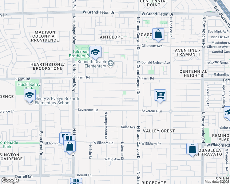 map of restaurants, bars, coffee shops, grocery stores, and more near 9713 University Ridge Avenue in Las Vegas