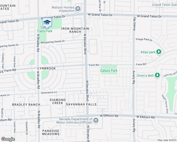 map of restaurants, bars, coffee shops, grocery stores, and more near 4730 Flower Moon Avenue in North Las Vegas