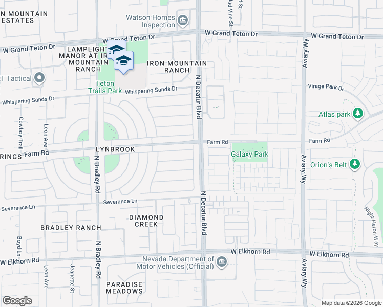 map of restaurants, bars, coffee shops, grocery stores, and more near in North Las Vegas