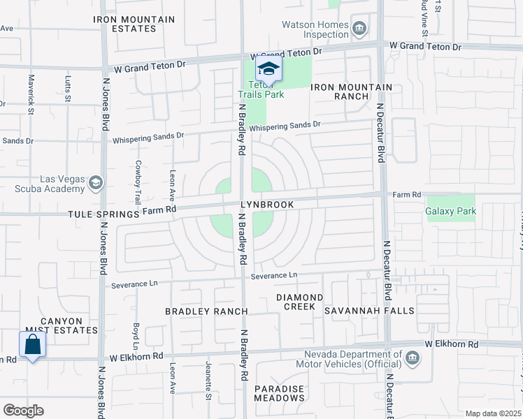 map of restaurants, bars, coffee shops, grocery stores, and more near in Las Vegas