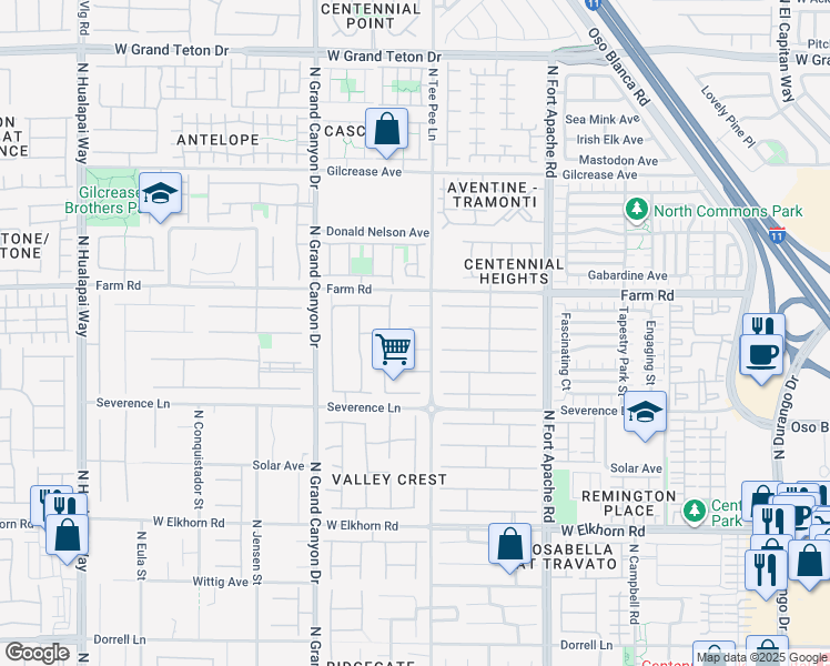 map of restaurants, bars, coffee shops, grocery stores, and more near 9413 Arcadia Woods Court in Las Vegas