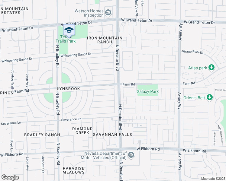 map of restaurants, bars, coffee shops, grocery stores, and more near 4821 Whisper Lake Drive in Las Vegas