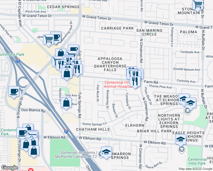 map of restaurants, bars, coffee shops, grocery stores, and more near 8208 Moradi Avenue in Las Vegas