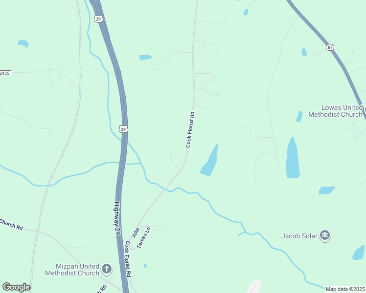 map of restaurants, bars, coffee shops, grocery stores, and more near 728 Cook Florist Road in Reidsville