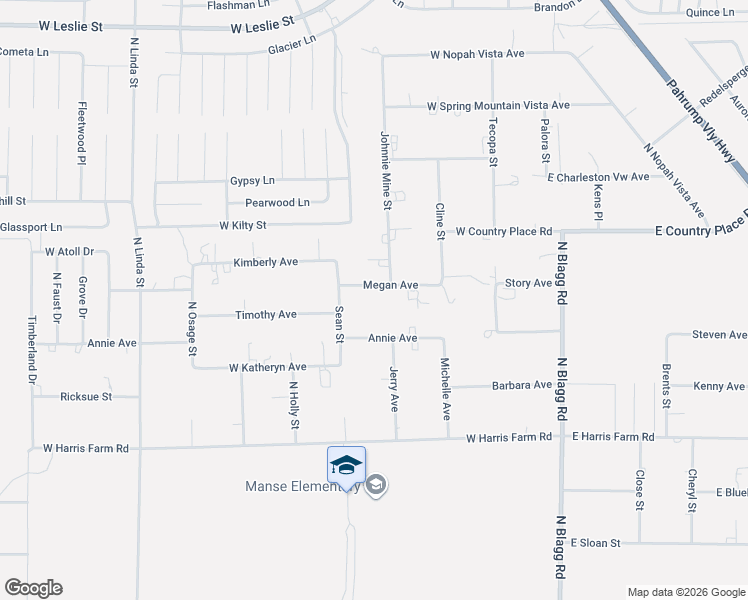 map of restaurants, bars, coffee shops, grocery stores, and more near 471 Megan Avenue in Pahrump