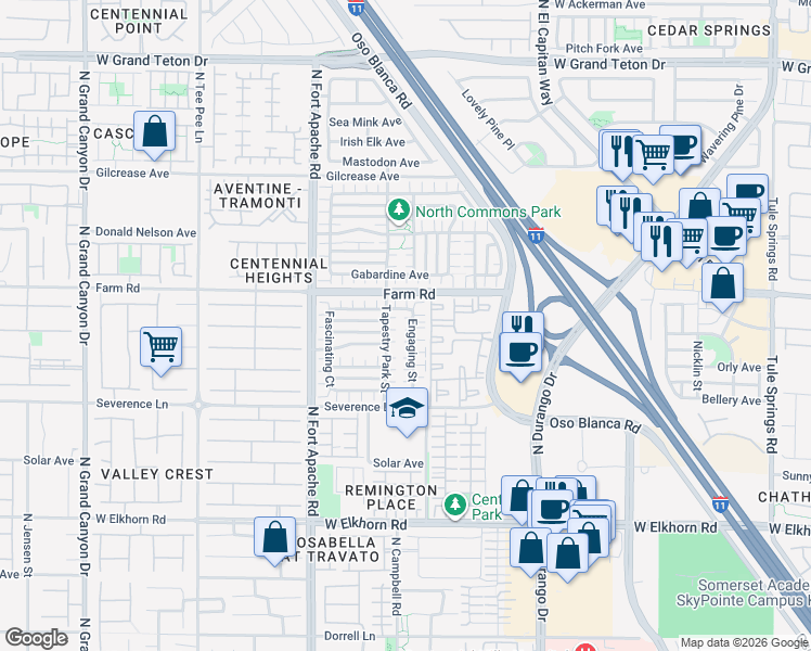 map of restaurants, bars, coffee shops, grocery stores, and more near 9024 Spotless Court in Las Vegas