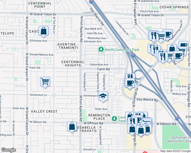 map of restaurants, bars, coffee shops, grocery stores, and more near 9061 Captivating Avenue in Las Vegas