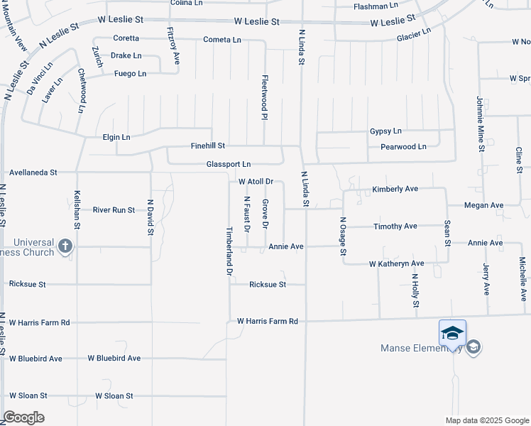 map of restaurants, bars, coffee shops, grocery stores, and more near North Fleetwood Place in Pahrump