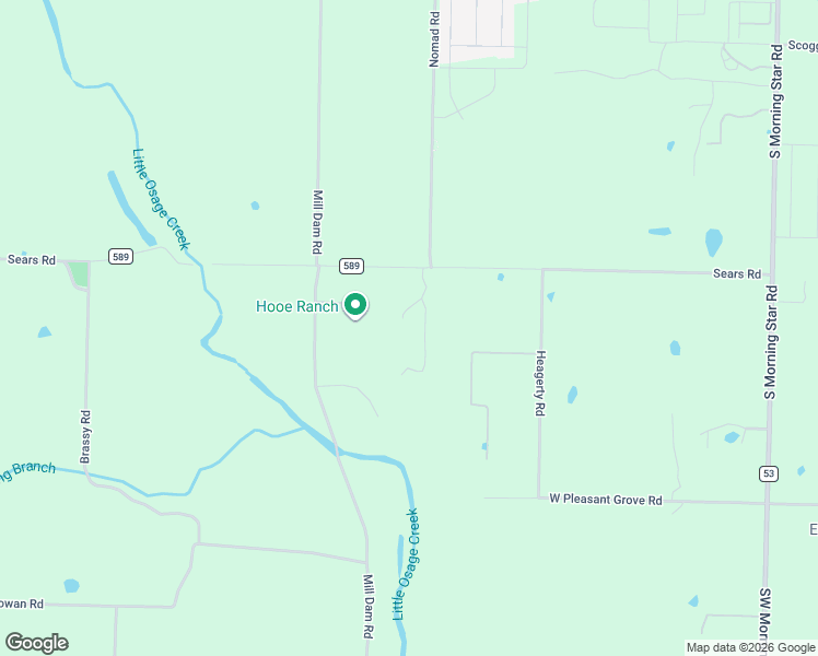map of restaurants, bars, coffee shops, grocery stores, and more near 10601 Sears Road in Bentonville