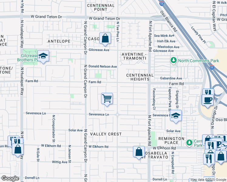 map of restaurants, bars, coffee shops, grocery stores, and more near 9408 Arcadia Woods Court in Las Vegas