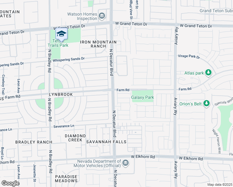 map of restaurants, bars, coffee shops, grocery stores, and more near 4730 Flower Moon Avenue in North Las Vegas