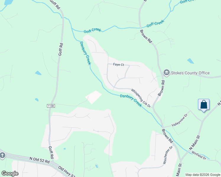 map of restaurants, bars, coffee shops, grocery stores, and more near 209 Whispering Creek Road in King