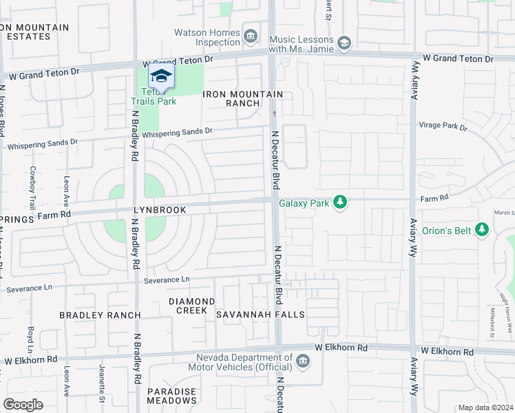 map of restaurants, bars, coffee shops, grocery stores, and more near 4824 Whisper Lake Drive in Las Vegas