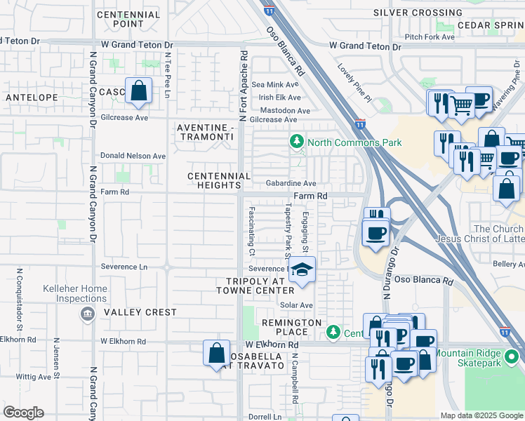 map of restaurants, bars, coffee shops, grocery stores, and more near 9132 Captivating Avenue in Las Vegas