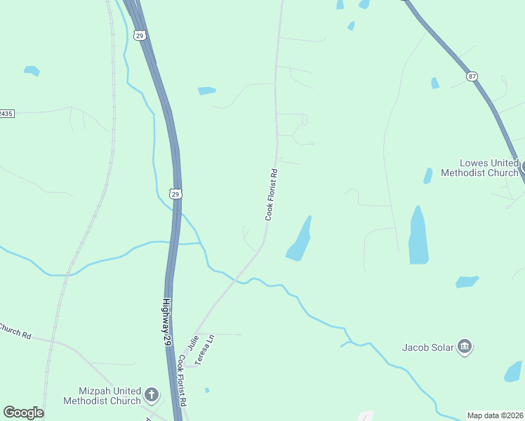 map of restaurants, bars, coffee shops, grocery stores, and more near 710 Cook Florist Road in Reidsville