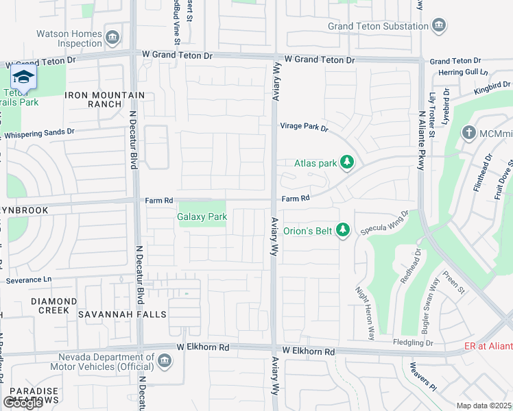 map of restaurants, bars, coffee shops, grocery stores, and more near 4332 Meadow Glade Avenue in North Las Vegas