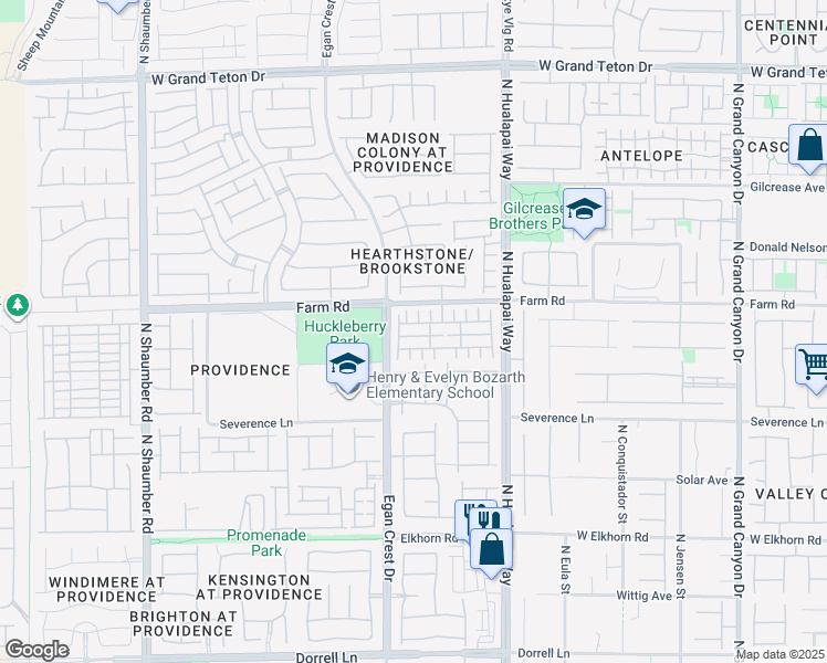 map of restaurants, bars, coffee shops, grocery stores, and more near 10236 Elias Child Court in Las Vegas