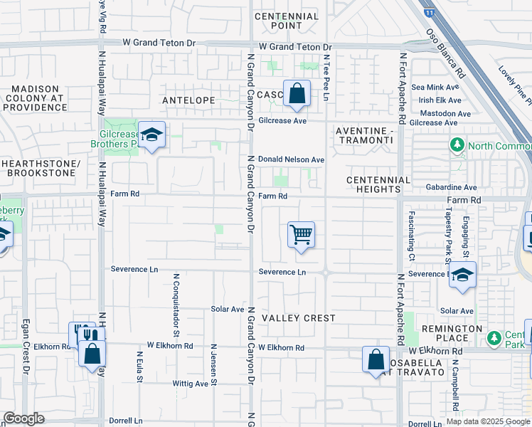 map of restaurants, bars, coffee shops, grocery stores, and more near 7524 Royal Crystal Street in Las Vegas