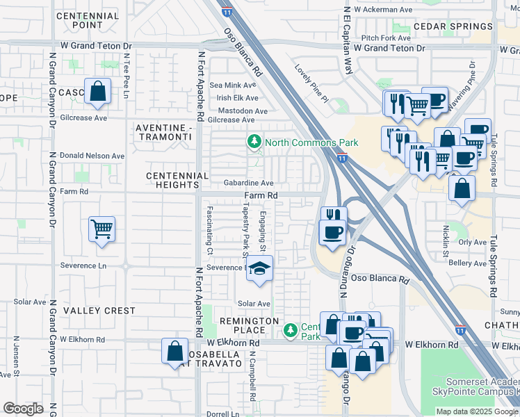 map of restaurants, bars, coffee shops, grocery stores, and more near 9024 Spotless Court in Las Vegas