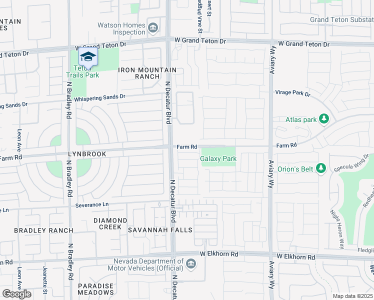 map of restaurants, bars, coffee shops, grocery stores, and more near 4710 Moonbow Avenue in North Las Vegas