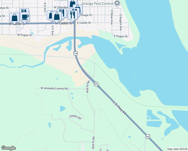 map of restaurants, bars, coffee shops, grocery stores, and more near 100-198 East Cedar Creek Drive in Cleveland