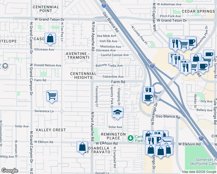 map of restaurants, bars, coffee shops, grocery stores, and more near 9065 Adorable Avenue in Las Vegas