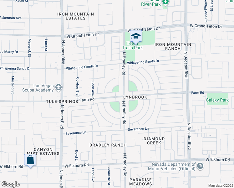 map of restaurants, bars, coffee shops, grocery stores, and more near 5515 Royal Springs Avenue in Las Vegas