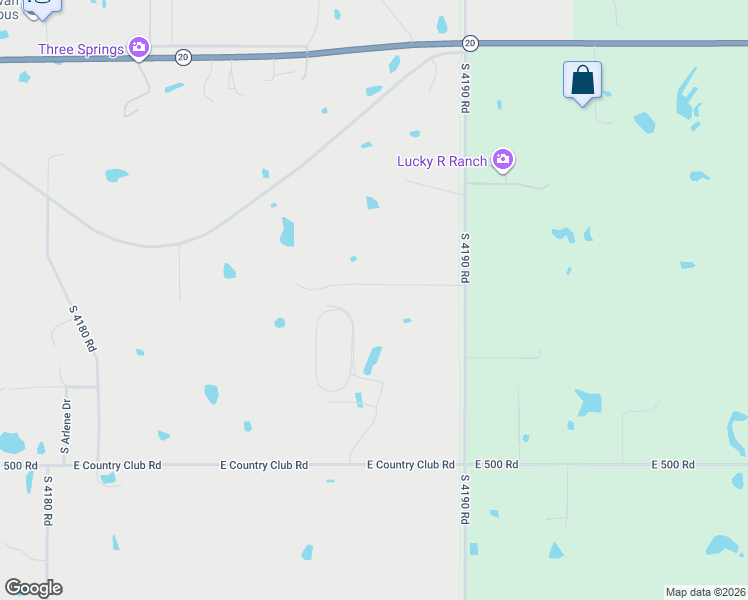 map of restaurants, bars, coffee shops, grocery stores, and more near 21500 South 4190 Road in Claremore