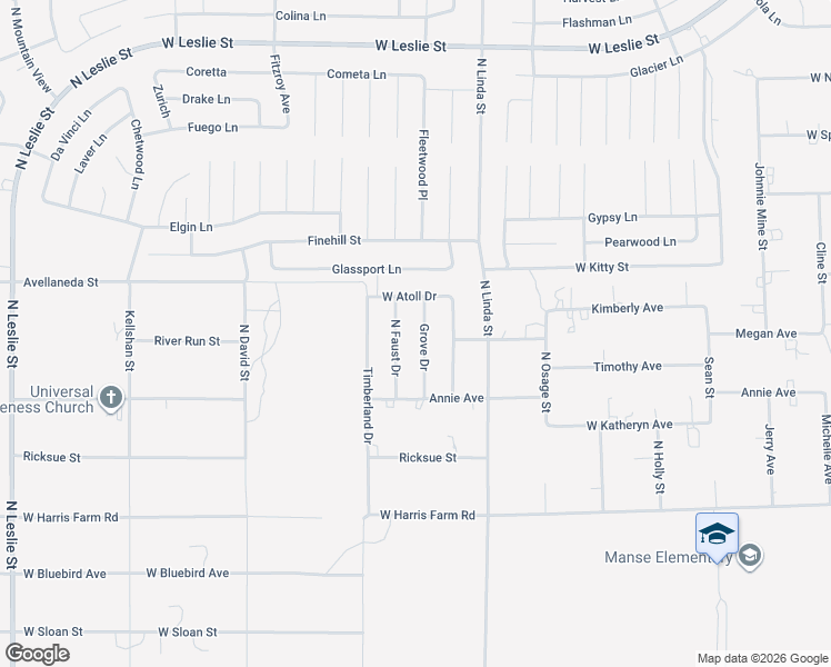 map of restaurants, bars, coffee shops, grocery stores, and more near 5380 North Fleetwood Place in Pahrump