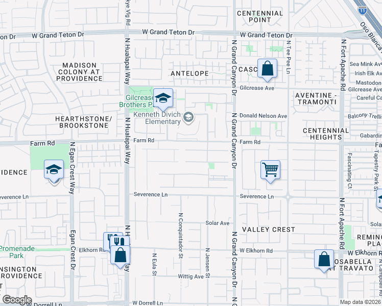 map of restaurants, bars, coffee shops, grocery stores, and more near 9721 Ramon Valley Avenue in Las Vegas