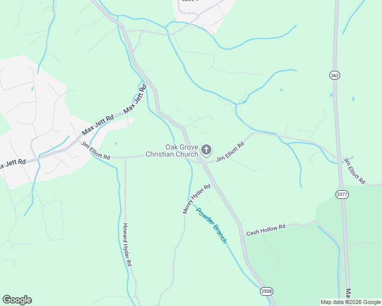 map of restaurants, bars, coffee shops, grocery stores, and more near 1310 State Highway 2558 in Johnson City