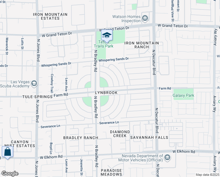 map of restaurants, bars, coffee shops, grocery stores, and more near 5305 Morning Splash Avenue in Las Vegas