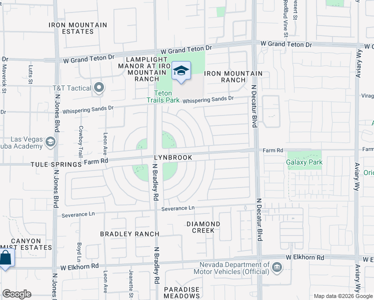 map of restaurants, bars, coffee shops, grocery stores, and more near 5305 Morning Splash Avenue in Las Vegas