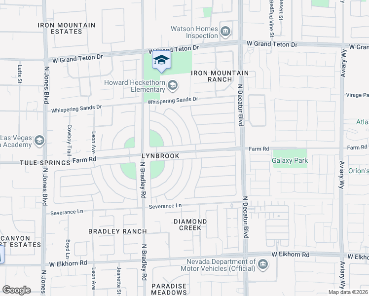 map of restaurants, bars, coffee shops, grocery stores, and more near 5123 Morning Splash Avenue in Las Vegas
