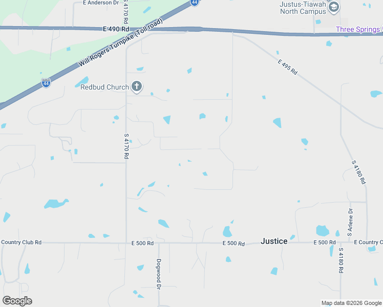 map of restaurants, bars, coffee shops, grocery stores, and more near 14312 East Glenwood Drive in Claremore