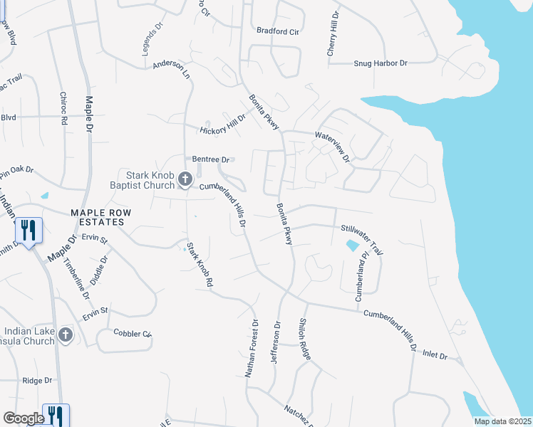 map of restaurants, bars, coffee shops, grocery stores, and more near 104 Buckhaven Court in Hendersonville