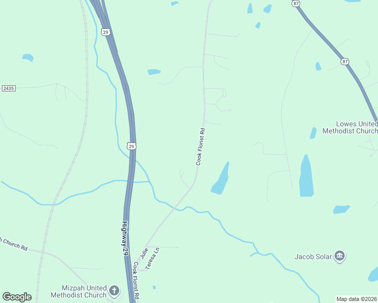 map of restaurants, bars, coffee shops, grocery stores, and more near 710 Cook Florist Road in Reidsville