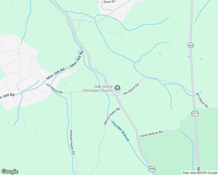 map of restaurants, bars, coffee shops, grocery stores, and more near 1310 State Highway 2558 in Johnson City